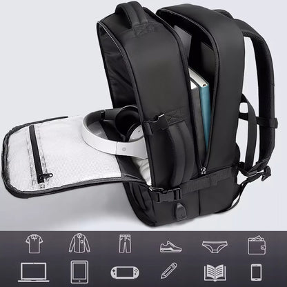 Verslo kelioninė kuprinė 15,6″ – neperšlampama, talpi, su USB