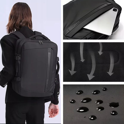 Verslo kelioninė kuprinė 15,6″ – neperšlampama, talpi, su USB