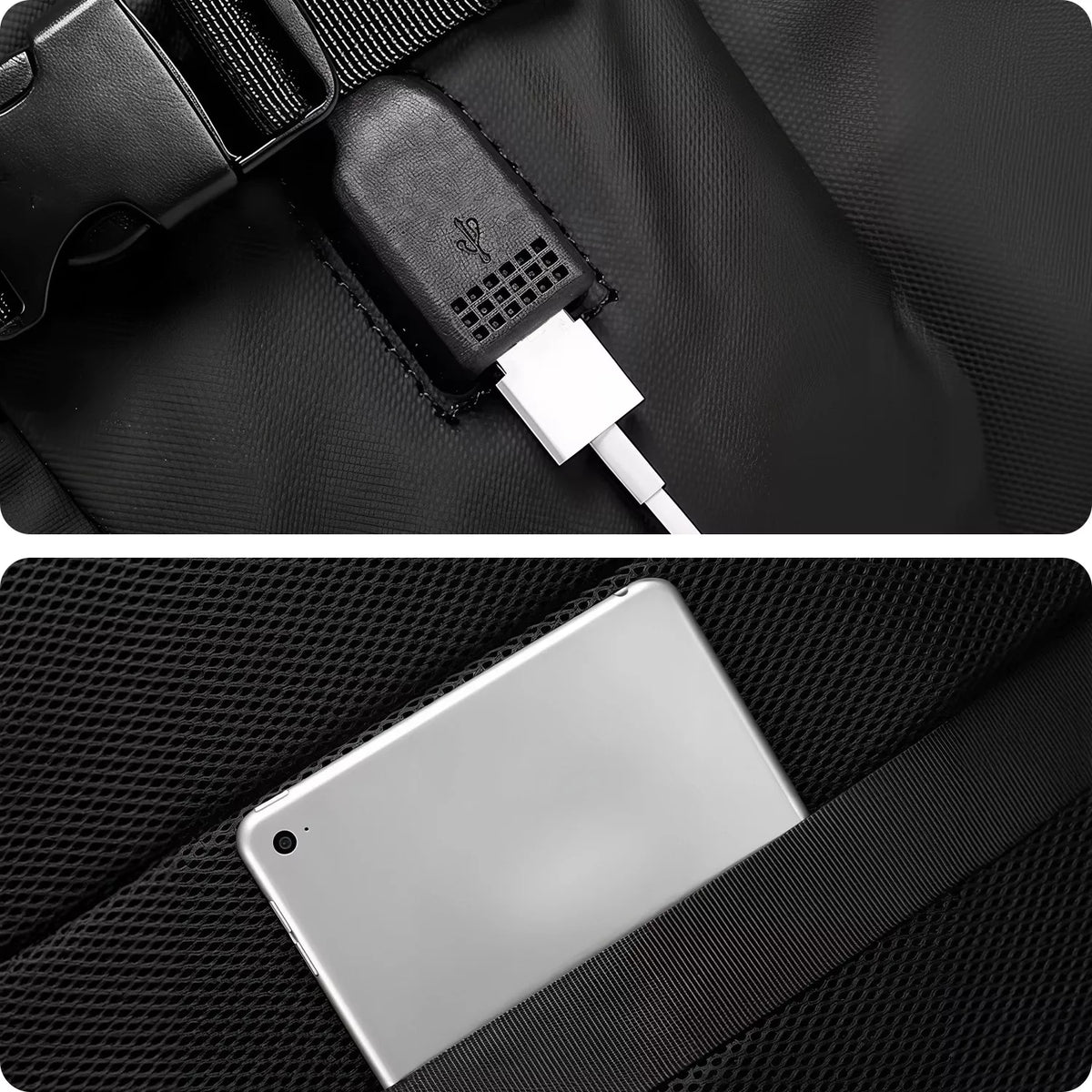 Verslo kelioninė kuprinė 15,6″ – neperšlampama, talpi, su USB