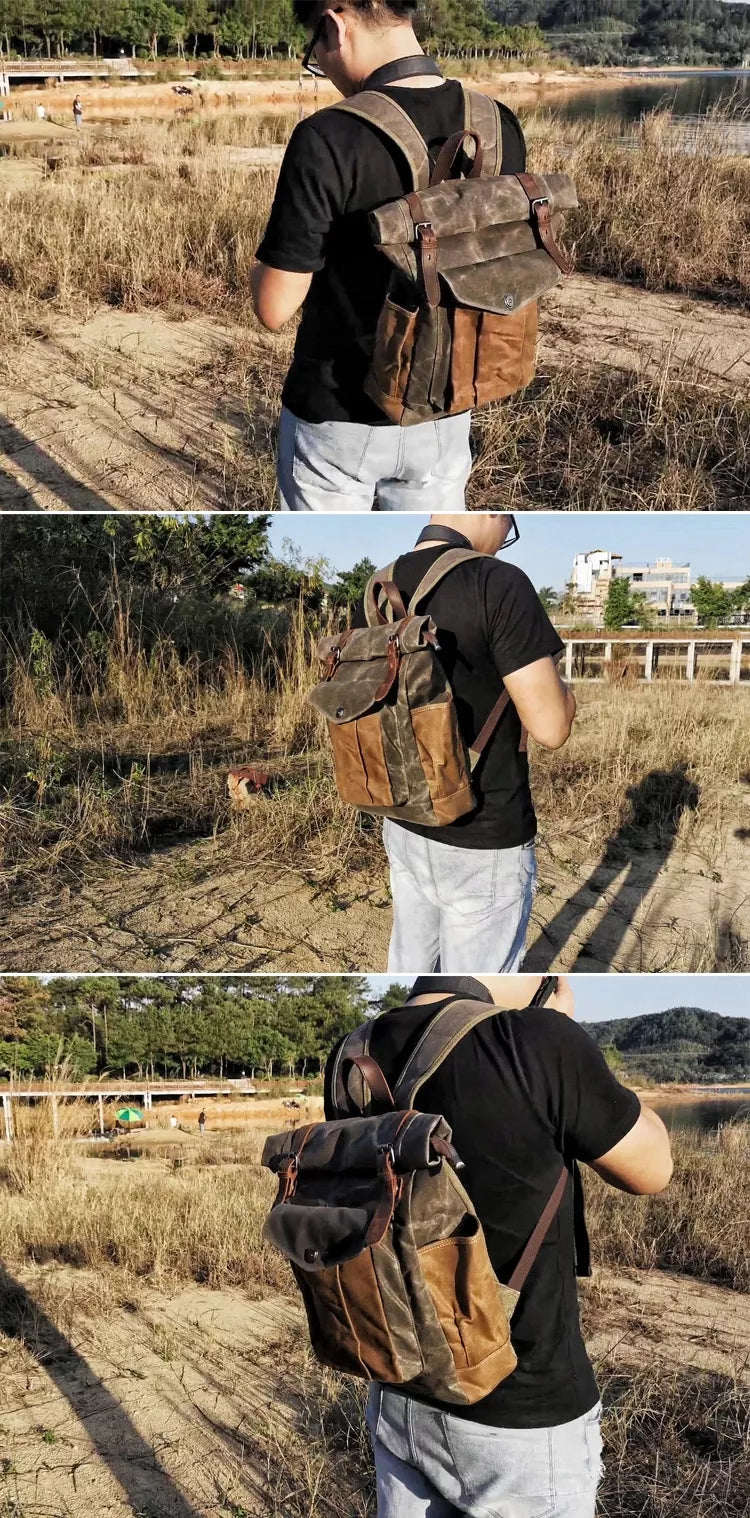 KELIONĖS KUprinė, TURISTINĖ, TALPI, VINTAGE, EKOODINĖ, RUDOS, DROBINĖ