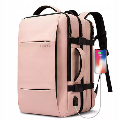 Vandeniui atspari daugiafunkcinė kuprinė 15,6″ – kelioninė, su USB