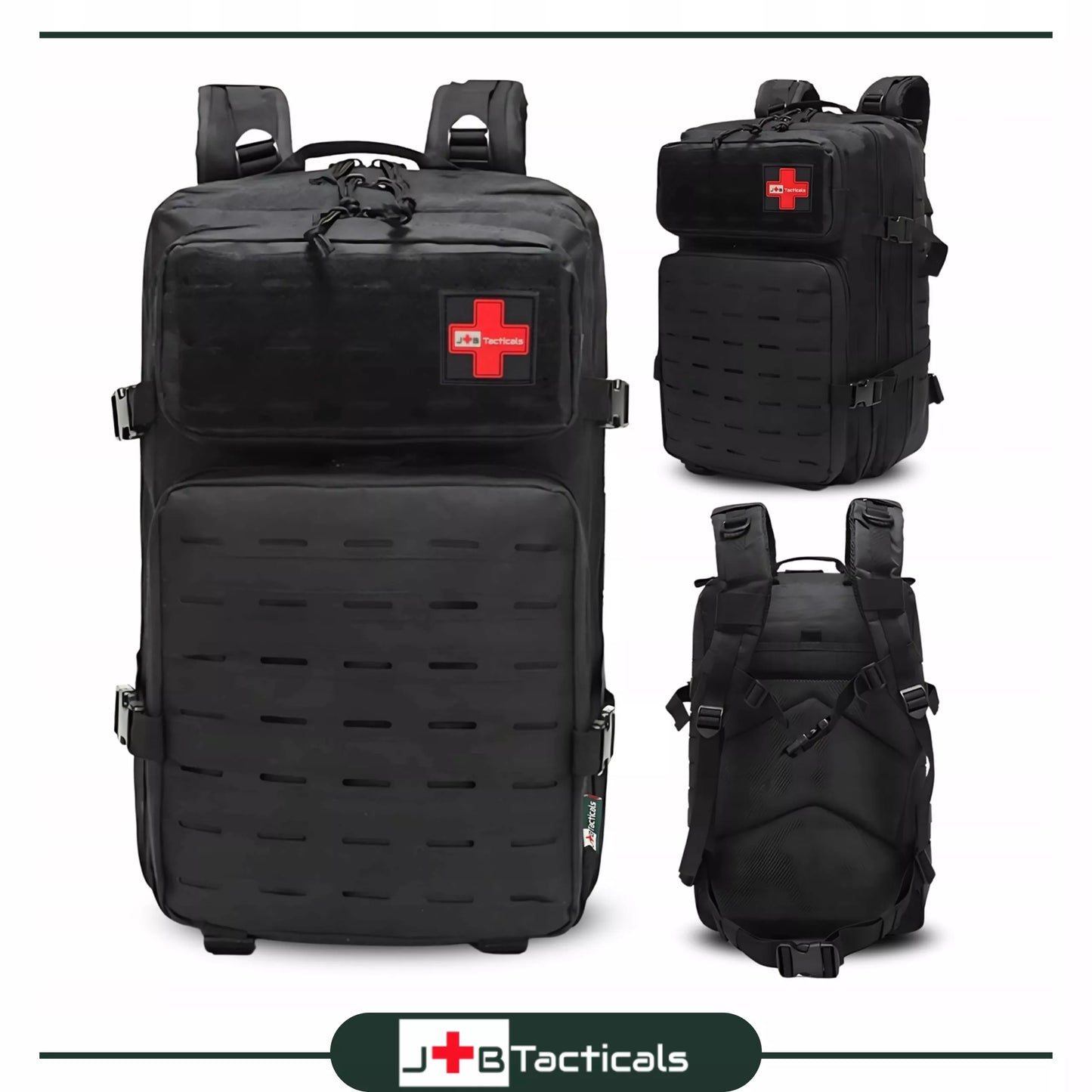Karinė turistinė kuprinė 45L juoda