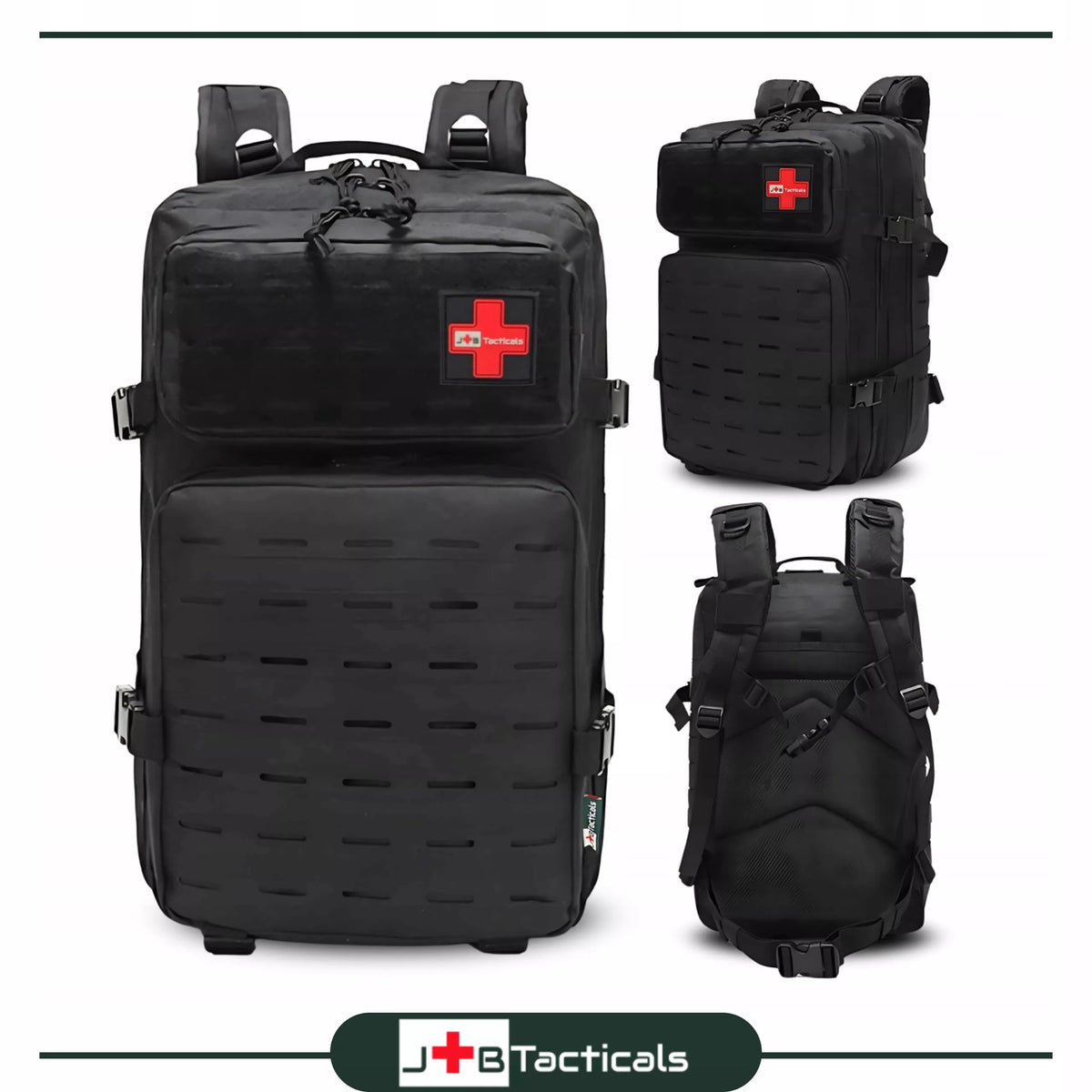 Karinė turistinė kuprinė 45L juoda