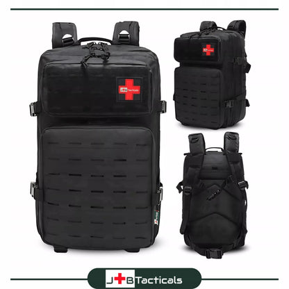 Karinė turistinė kuprinė 45L juoda