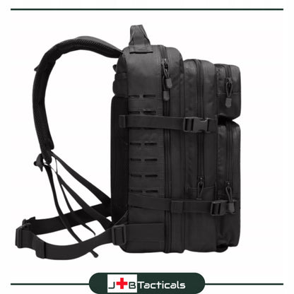 TAKTYCZNY PLECAK WOJSKOWY 45L LASER CUT CZARNY MOLLE MILITARNY TURYSTYCZNY