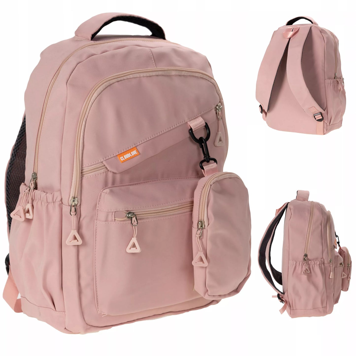 Moteriška kuprinė - 25 L, lengva, kelioninė, turistinė, rožinė, talpi