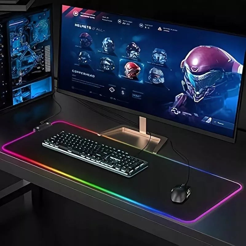 LED RGB XXL 80x30 žaidimų pelės kilimėlis