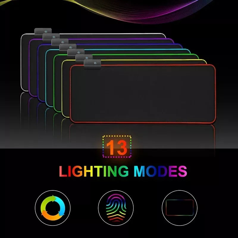 LED RGB XXL 80x30 žaidimų pelės kilimėlis