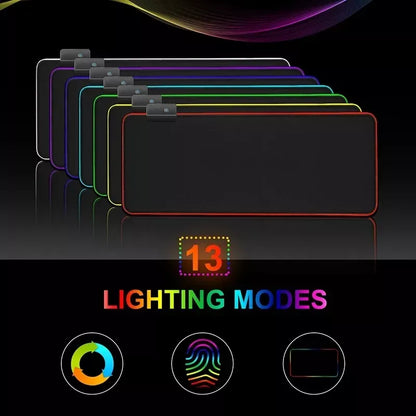 LED RGB XXL 80x30 žaidimų pelės kilimėlis