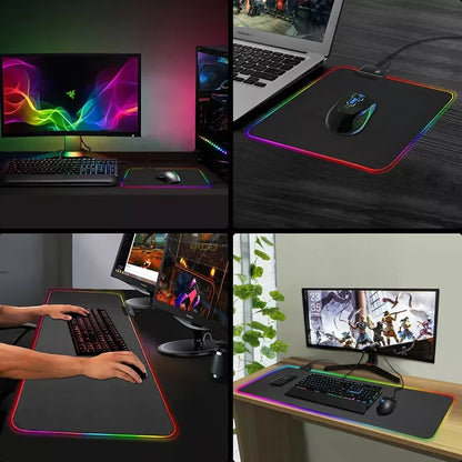 LED RGB XXL 80x30 žaidimų pelės kilimėlis