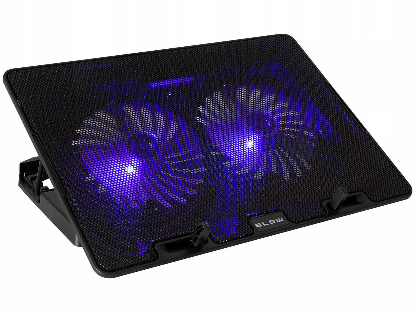 AUŠINIMO STOVAS NEŠIOJAMAM KOMPIUTERIUI 12-17" REGLIUOJAMAS 2 VENTILIATORIAI USB LED