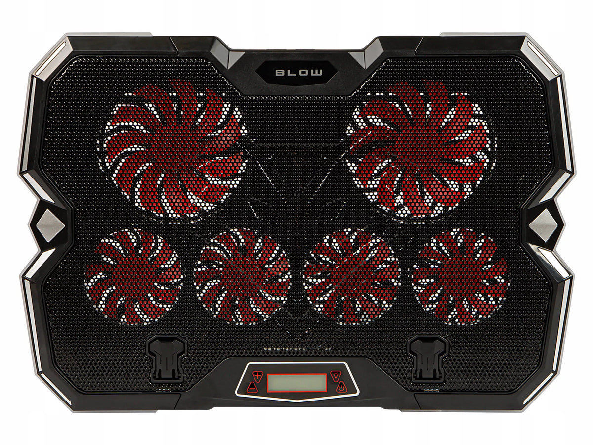 Aušinimo stovas nešiojamam kompiuteriui, reguliuojamas 9-17", LED RGB, 2x USB