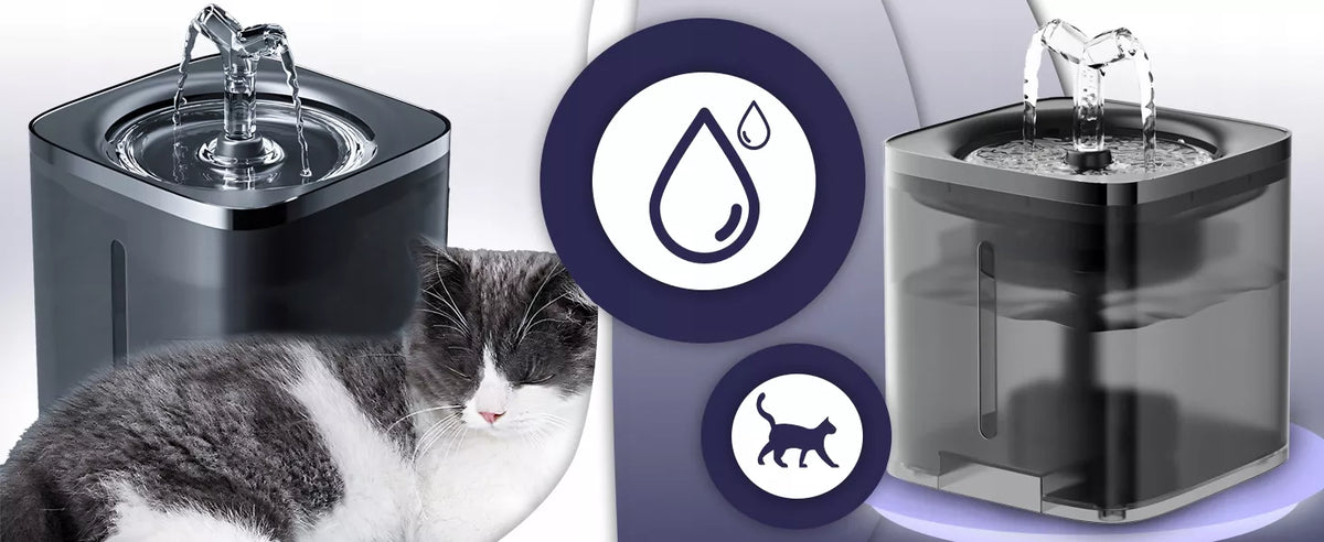 Automatinis vandens dubenėlis katei ir šuniui –  su dėklu ir filtru