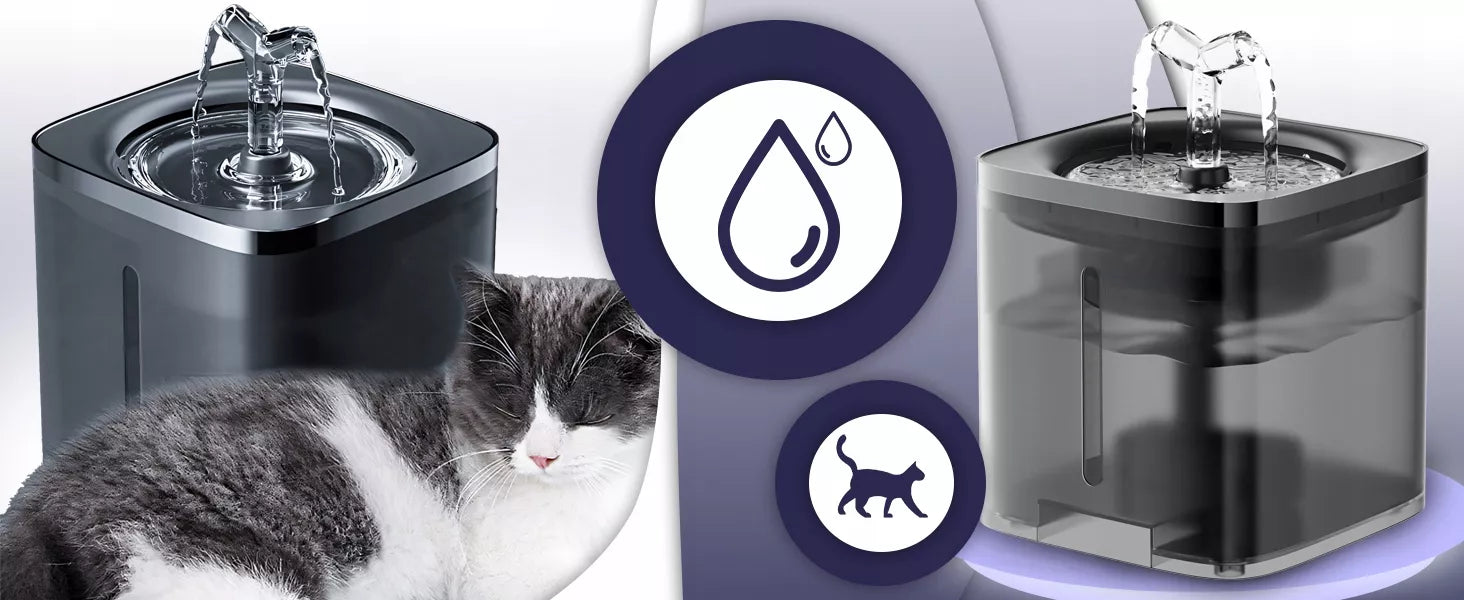 Automatinis vandens dubenėlis katei ir šuniui –  su dėklu ir filtru