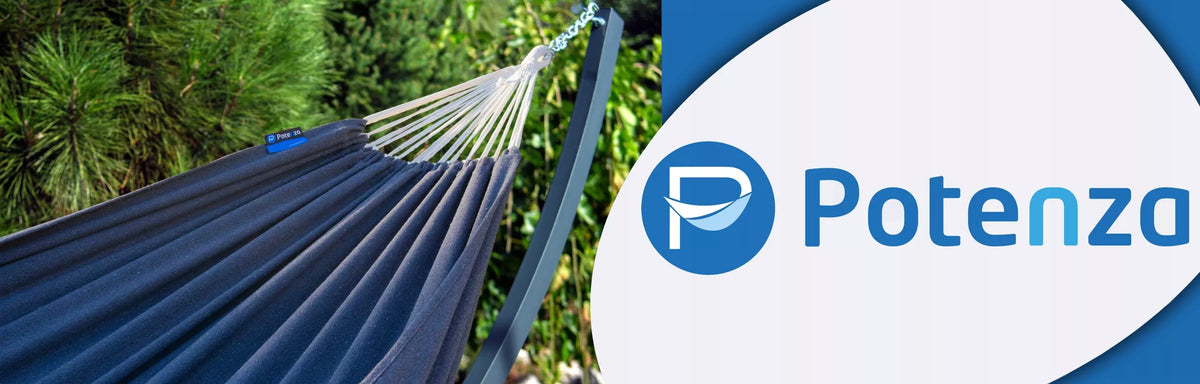 Potenza hamakas su stovu, plieninis stovas 220 kg + hamakas ROMA XL 220x160 cm