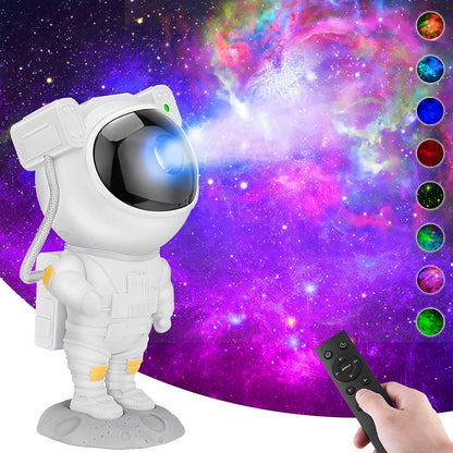 Astronautas žvaigždžių projektorius vaikams LED lazerinė naktinė lemputė