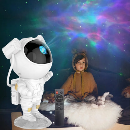 Astronautas žvaigždžių projektorius vaikams LED lazerinė naktinė lemputė