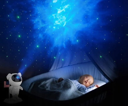 Astronautas žvaigždžių projektorius vaikams LED lazerinė naktinė lemputė