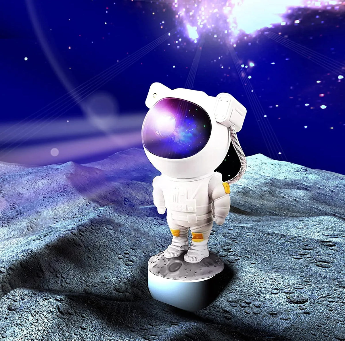Astronautas žvaigždžių projektorius vaikams LED lazerinė naktinė lemputė