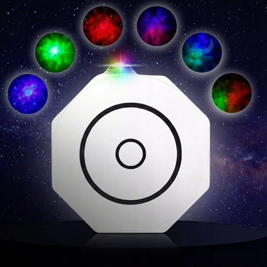 Žvaigždžių projektorius naktinė lemputė LED kosmosas Bluetooth garsiakalbis + pultelis