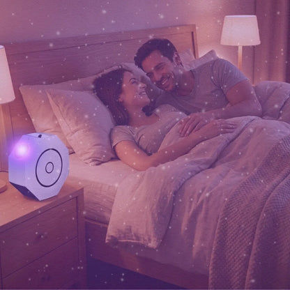 Žvaigždžių projektorius naktinė lemputė LED kosmosas Bluetooth garsiakalbis + pultelis