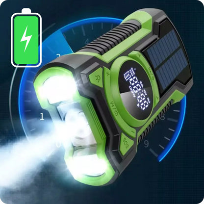 NEŠIOJAMAS SAULĖS RADijas, SKRIESTUVAS, SIGNALIZACIJA, DYNAMA, AVARINIS ŽIBINTUVĖLIS 5000mAh JB-07G