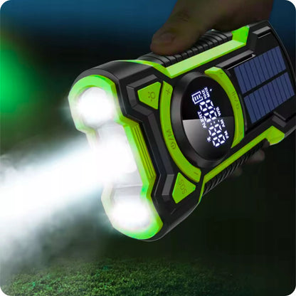 NEŠIOJAMAS SAULĖS RADijas, SKRIESTUVAS, SIGNALIZACIJA, DYNAMA, AVARINIS ŽIBINTUVĖLIS 5000mAh JB-07G