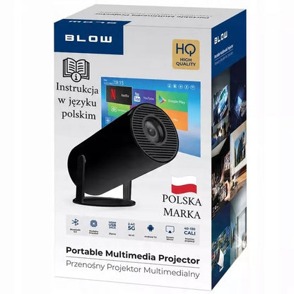 NEŠIOJAMAS ROTORINIS PROJEKTORIUS PROJEKTORIUS GARSIAKALBIS ANDROID SMART TV WIFI FULL HD