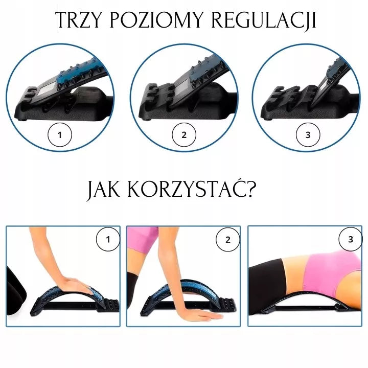Nugaros tempimo priemonė, masažuoklis su magnetais