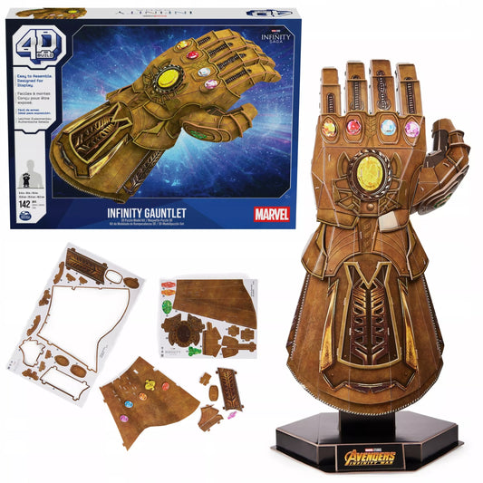 MARVEL 4D dėlionė „Begalybės pirštinė“ – 3D modelis (49 cm)