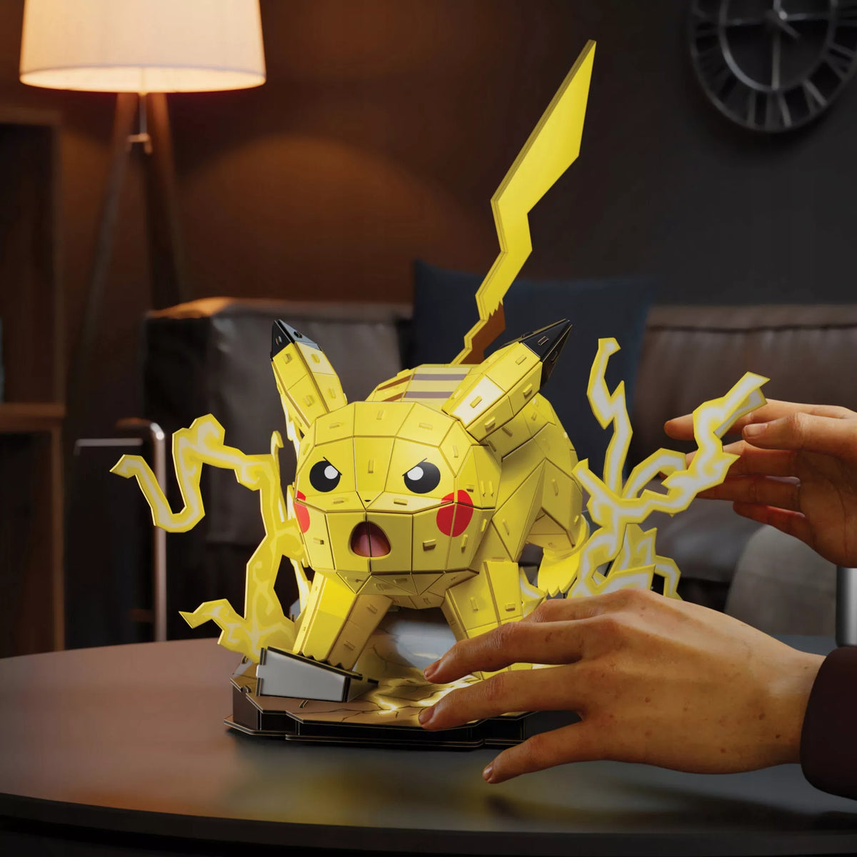 4D dėlionė „Pokémon Pikachu“ – 3D modelis surinkimui, 201 detalė (33 cm)