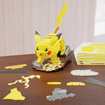 4D dėlionė „Pokémon Pikachu“ – 3D modelis surinkimui, 201 detalė (33 cm)