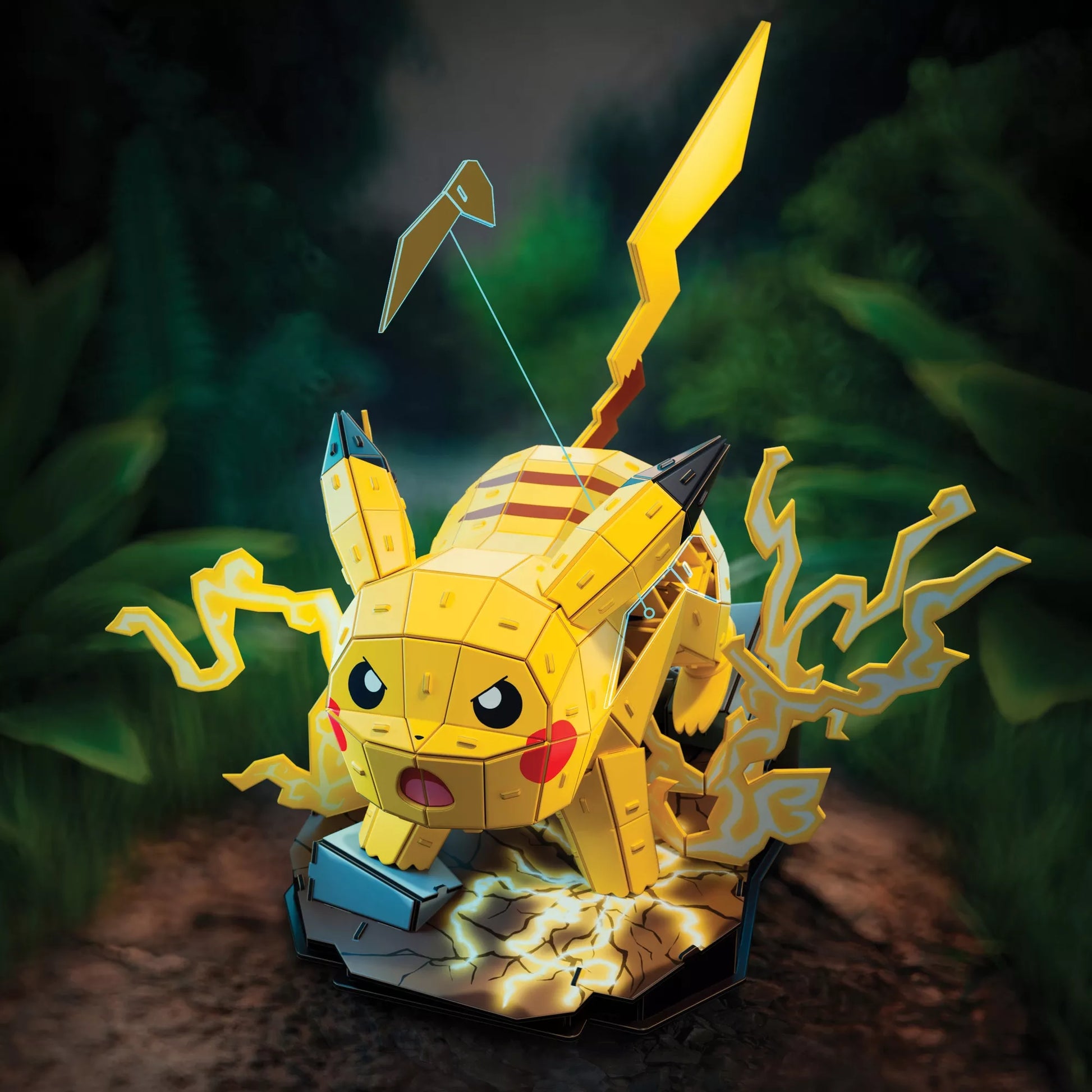 4D dėlionė „Pokémon Pikachu“ – 3D modelis surinkimui, 201 detalė (33 cm)