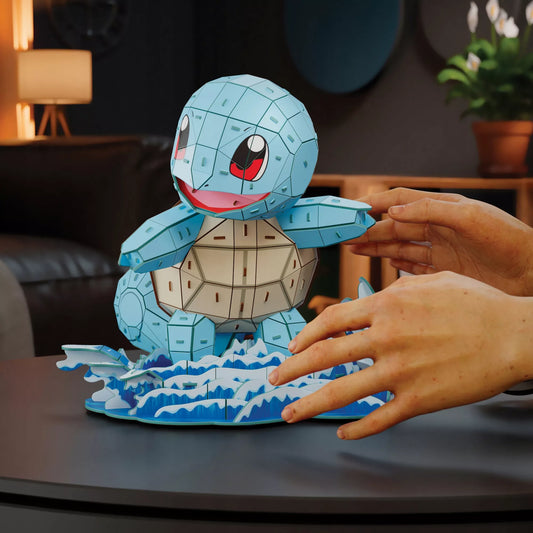 4D dėlionė „Pokémon Squirtle“ – 3D modelis surinkimui, 180 detalių (23,5 cm)