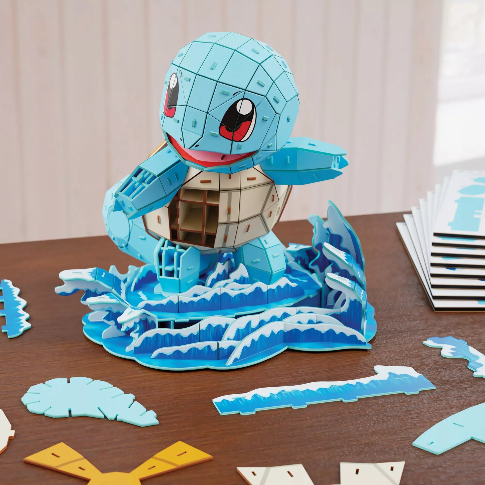 4D dėlionė „Pokémon Squirtle“ – 3D modelis surinkimui, 180 detalių (23,5 cm)