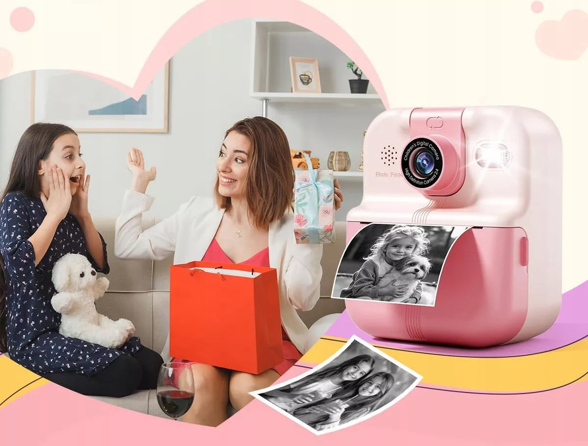 MINI Terminis spausdintuvas FOTUŚ momentinis fotoaparatas vaikams Žaidimai