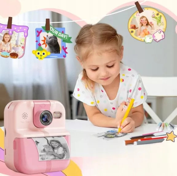 MINI Terminis spausdintuvas FOTUŚ momentinis fotoaparatas vaikams Žaidimai
