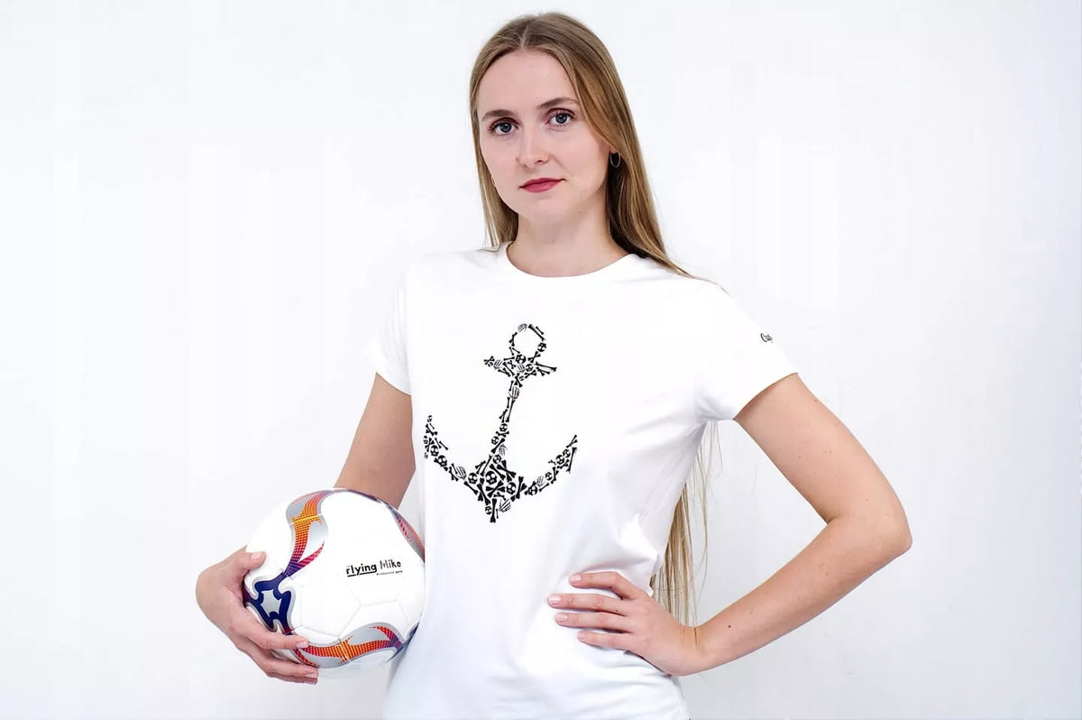 Futbolo kamuolys 5 dydžio FLYING MIKE, skirtas treniruotėms aikštelėje, baltas