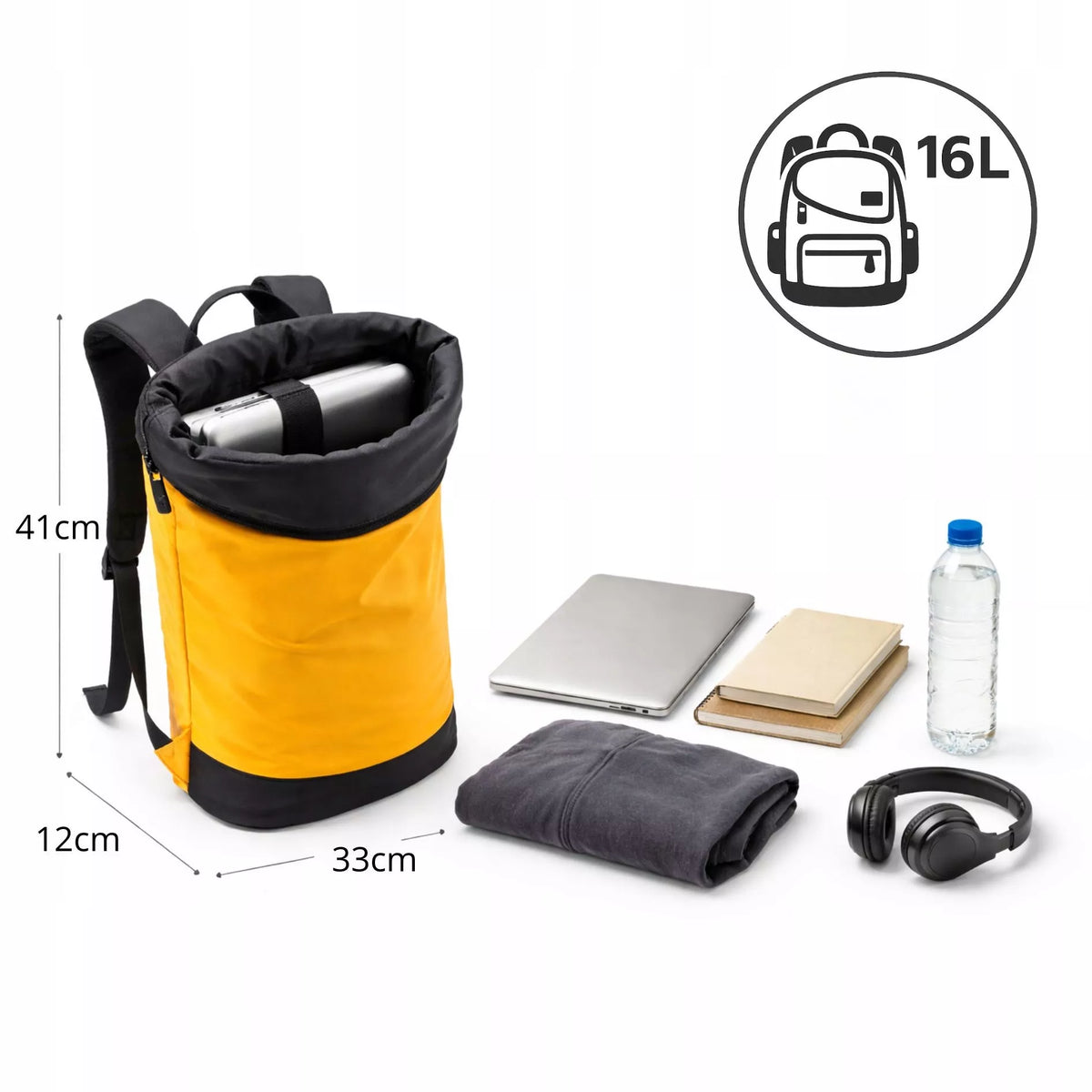 Kuprinė 16L, lengva, miesto, laptopui, atspari vandeniui, darbui ir kelionėms