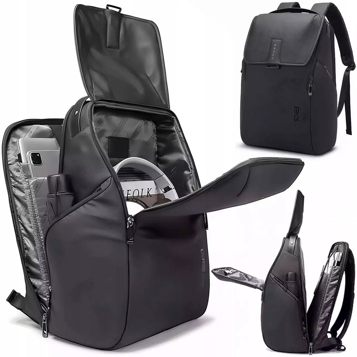 Kuprinė 15.6" nešiojamam kompiuteriui, miesto, jaunimo, USB, juoda, kelioninė, didelė
