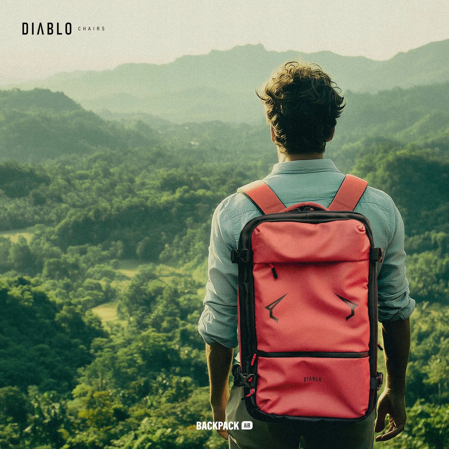 Vakuuminė kelioninė kuprinė nešiojamam kompiuteriui Diablo Chairs Backpack Air, bordinė