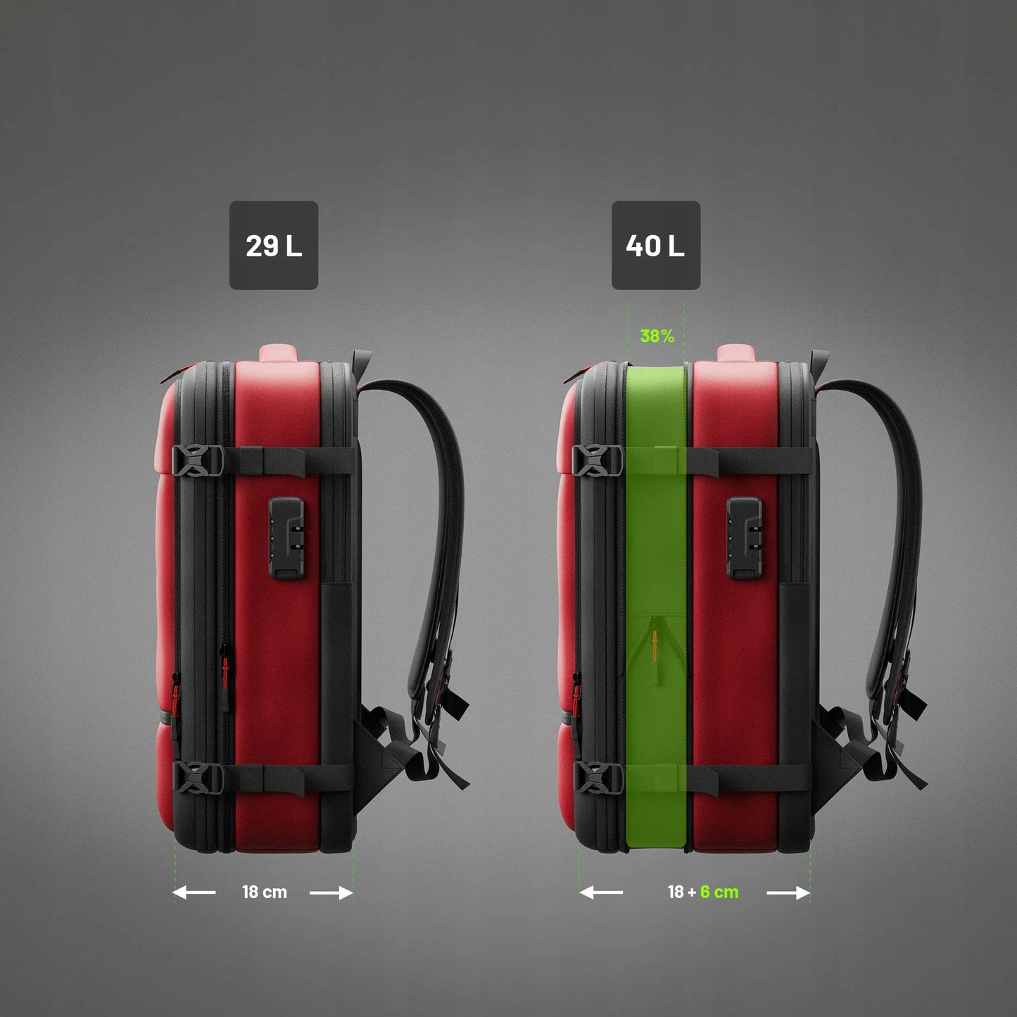 Vakuuminė kelioninė kuprinė nešiojamam kompiuteriui Diablo Chairs Backpack Air, bordinė