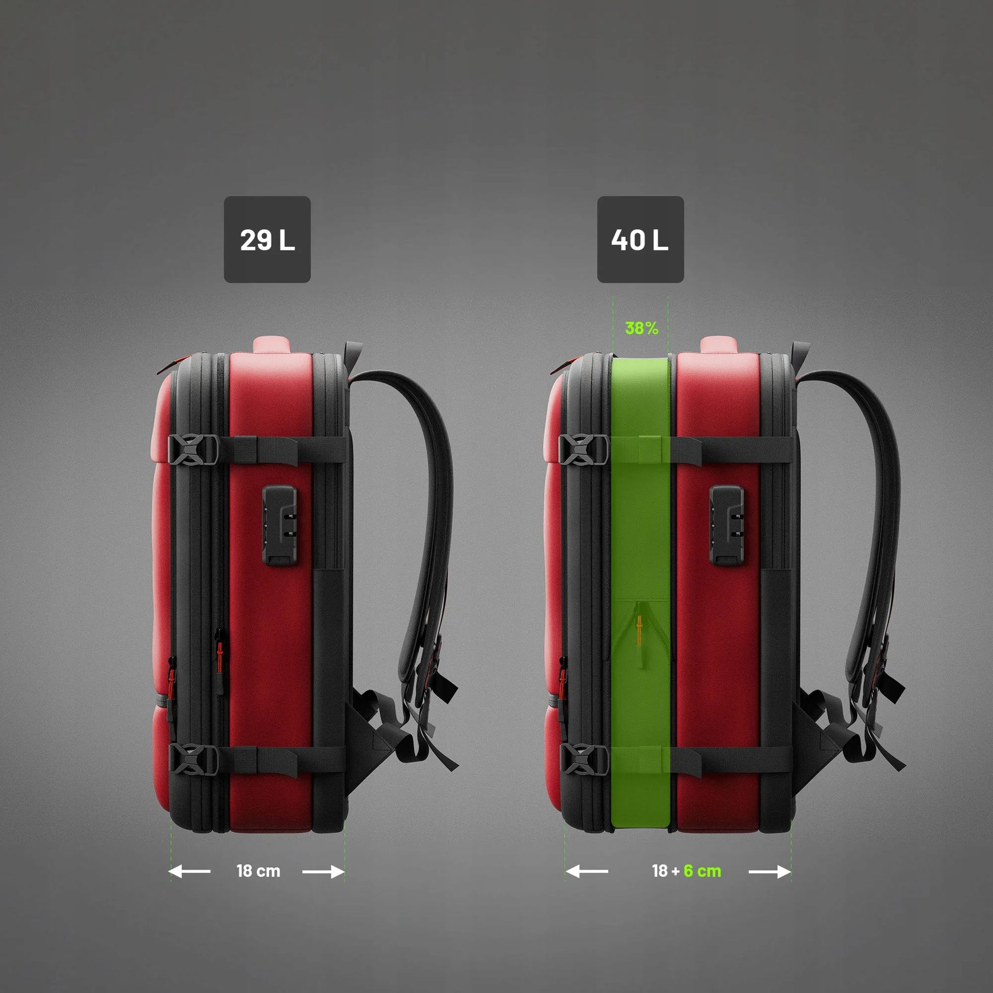 Vakuuminė kelioninė kuprinė nešiojamam kompiuteriui Diablo Chairs Backpack Air, bordinė