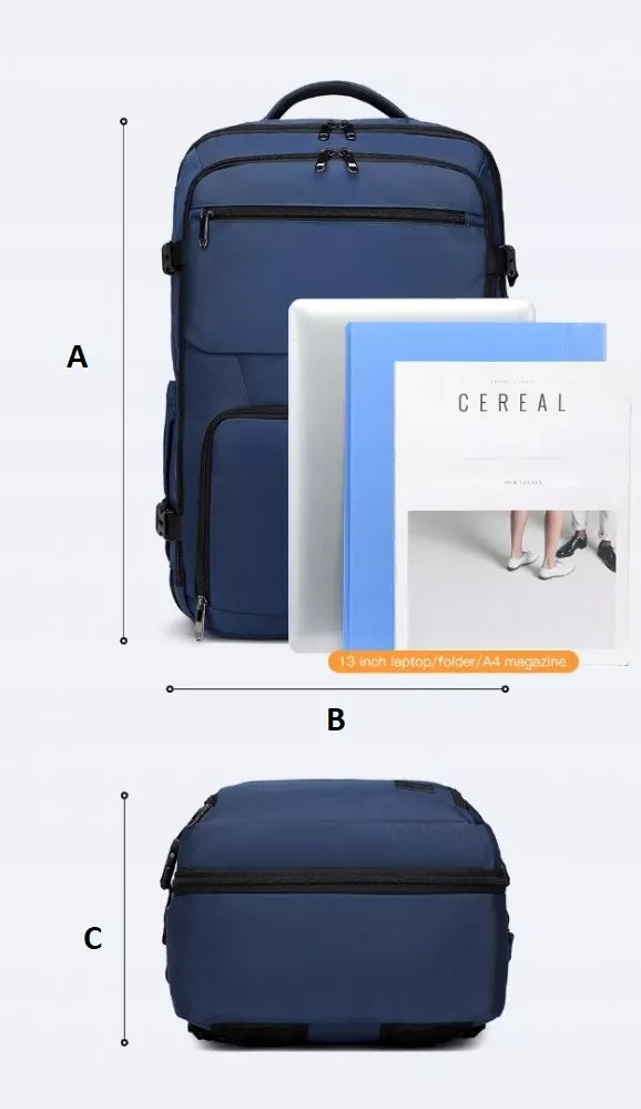 Kuprinė-lagaminas Ryanair 55x40x20 cm lėktuvui, didelis rankinis bagažas Flex