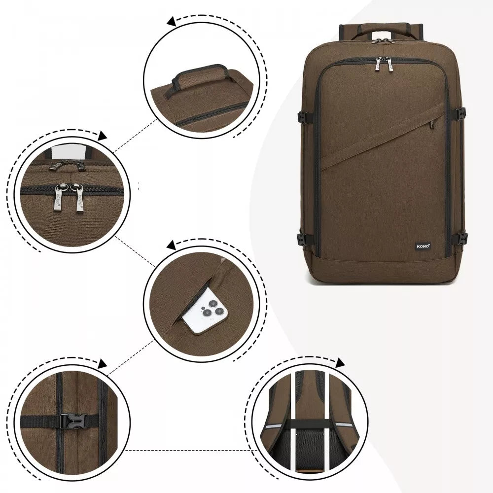 Keliautojo kuprinė rankiniam bagažui 55×40×20 cm – Ryanair, Wizz Air