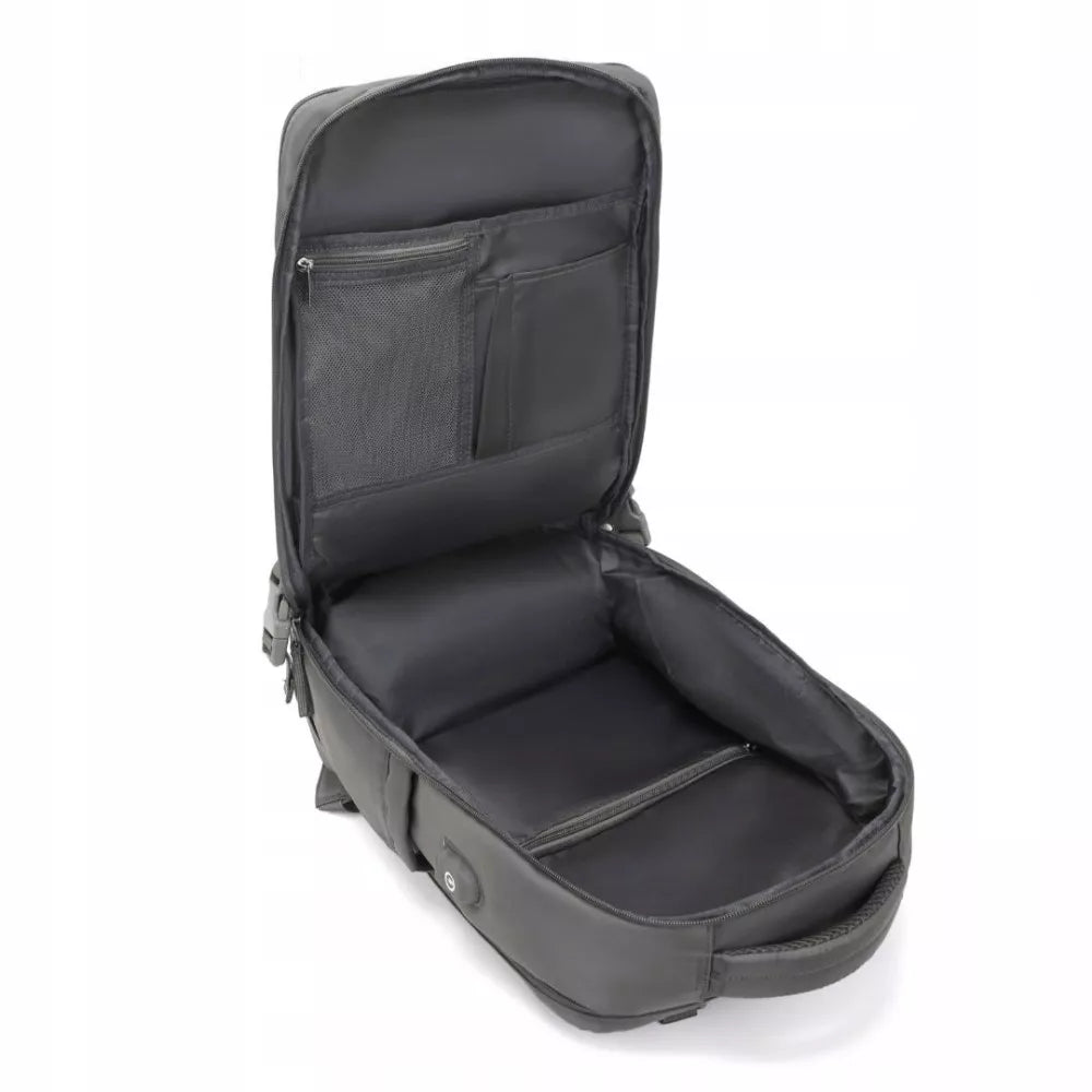Kuprinė į lėktuvą 40x30x20 Ryanair kelioninis bagažas su USB jungtimi 25L pilka Ikaros