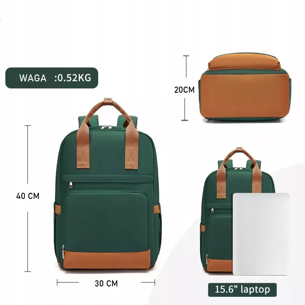 Lėktuvo kuprinė 40x30x20 cm RYANAIR WizzAir kabininė 20L žalia Oliver