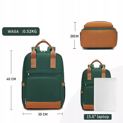 Lėktuvo kuprinė 40x30x20 cm RYANAIR WizzAir kabininė 20L žalia Oliver