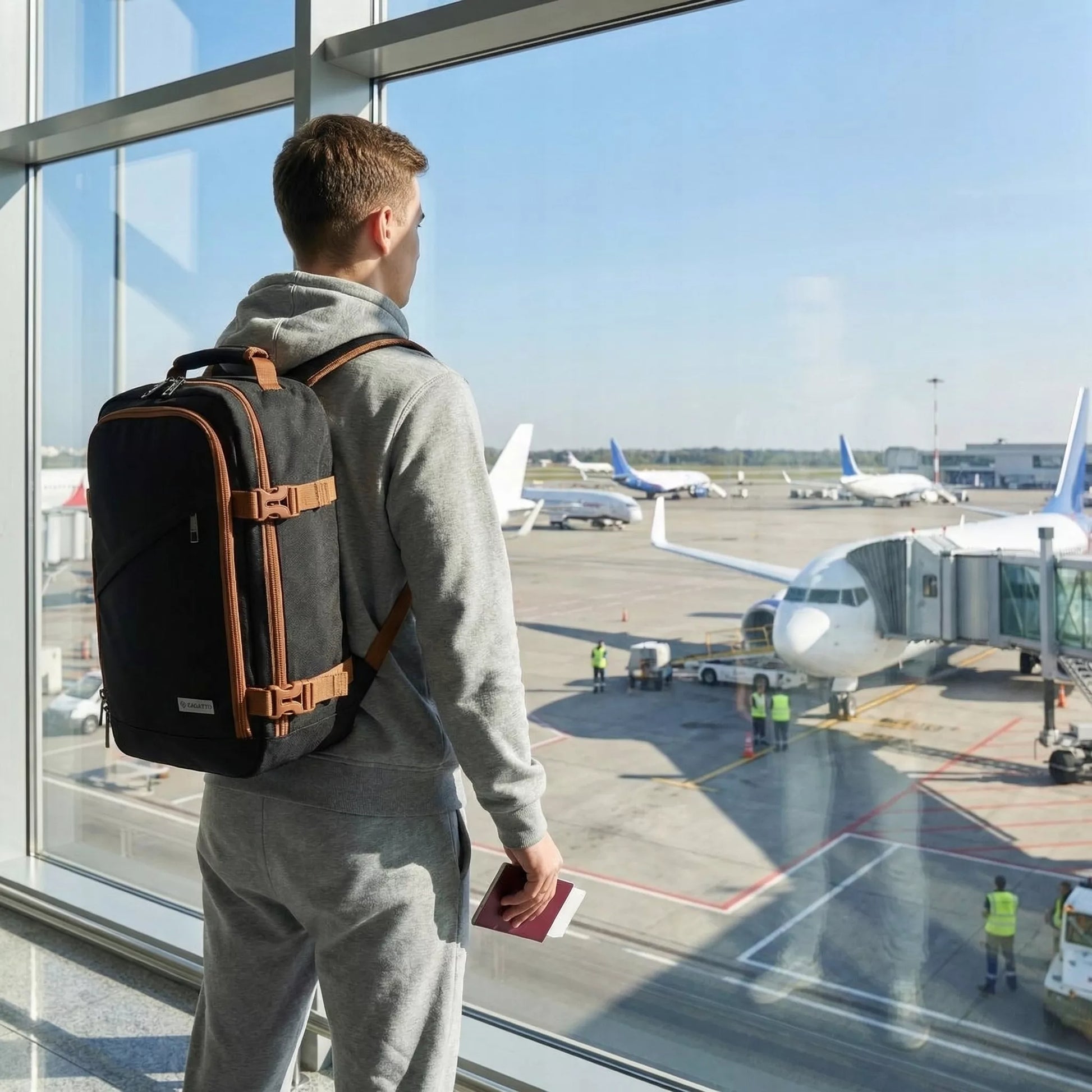 Lėktuvo kuprinė RYANAIR 40x20x25 kabininis kelioninis bagažas ZAGATTO