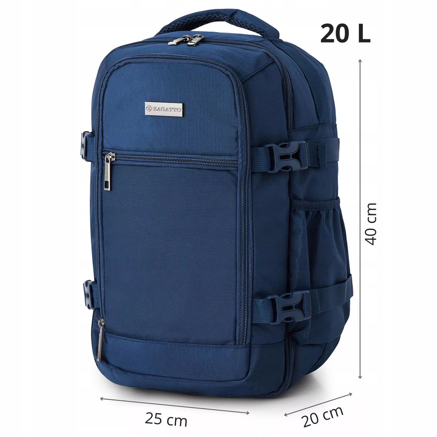 Lėktuvo kuprinė RYANAIR 40x20x25 kabininis kelioninis bagažas ZAGATTO
